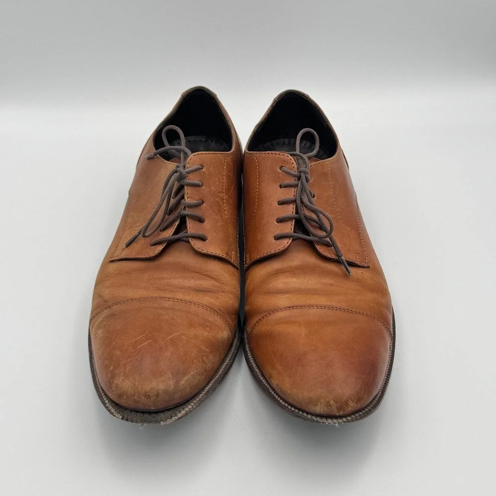 Cole Haan Brown Leather Cap Toe Derby Shoes 11.5 NO BOX